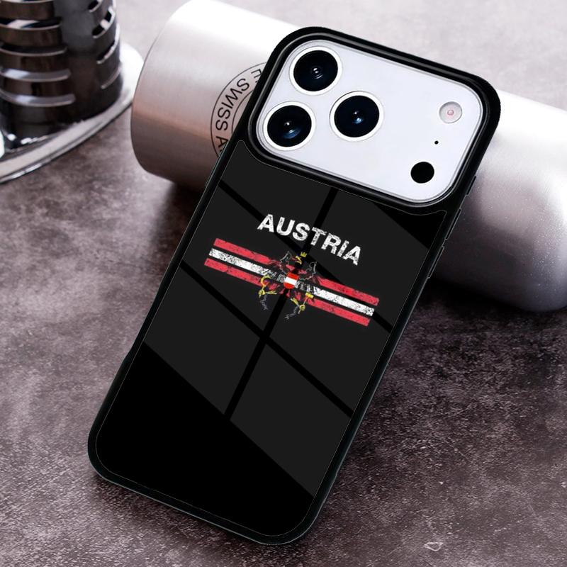 Austria Flag Phone Case For iPhone 17 16 15 14 13 12 11 Pro Max Plus 17Air Soft Silicone Cover