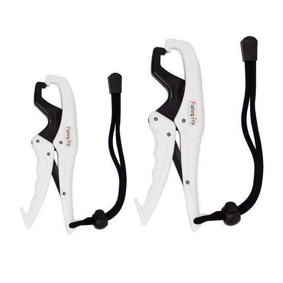 2Pcs Floating Fish Lip Gripper Set Ergonomic Handle Safety Locking Mechanism Non-Puncture Fish Control Pliers Tools with Lanyard