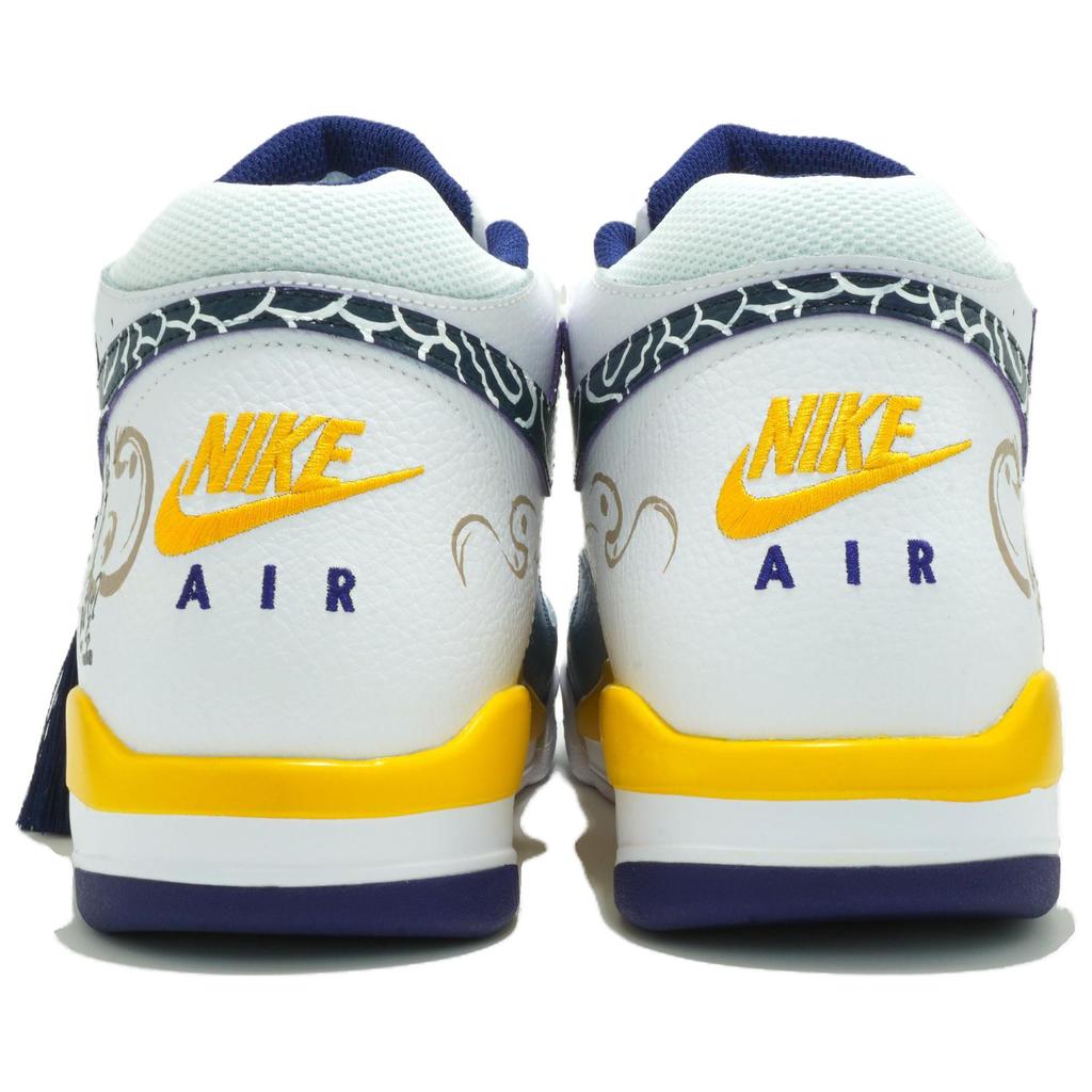 Nike Flight Legacy Vintage Basketball Shoes Men's Mid top White/Cyan/Brown BQ4212-102(Team545-)