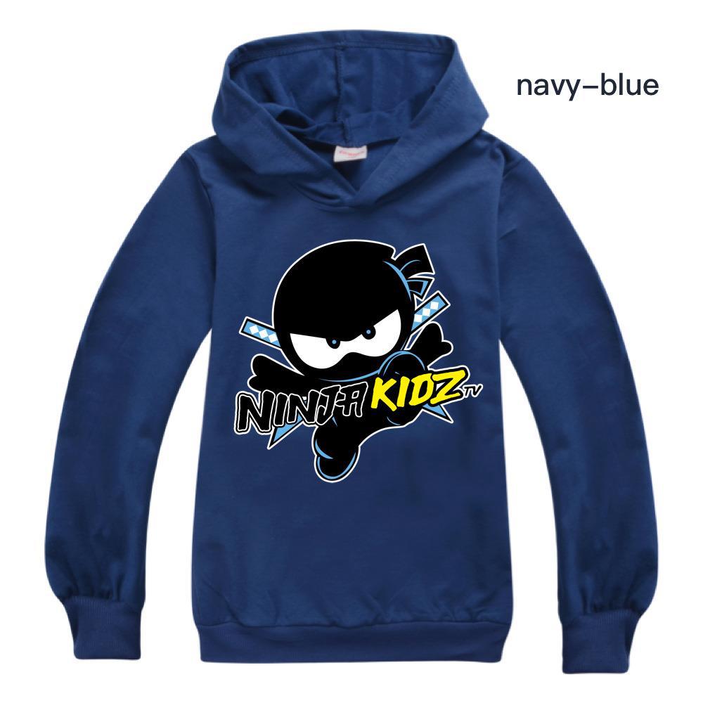 Children's Cartoon Print Long Sleeve Hooded Sweatshirt
