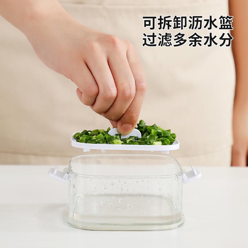 Scallion Fresh-keeping Box, Kitchen Onion and Ginger Storage Fresh-keeping Box Can Be Stacked, Food Sealing Box, Storage Box, Refrigerator Storage Box