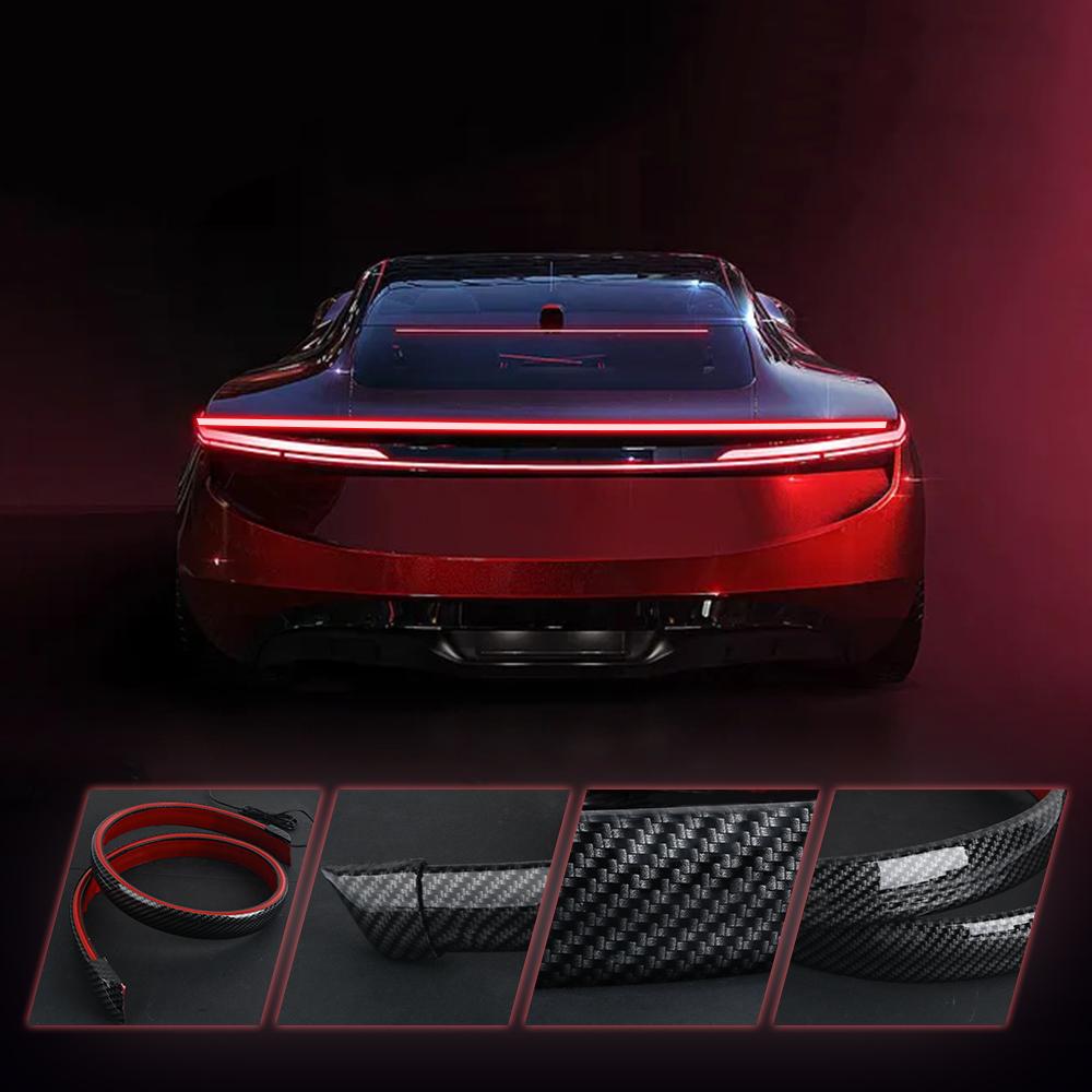 118/100CM LED Car Trunk Tail Brake Lights Flexible Universal Rear Additional Stop Lamp Turn DRL Daytime Running Light Signal Lam