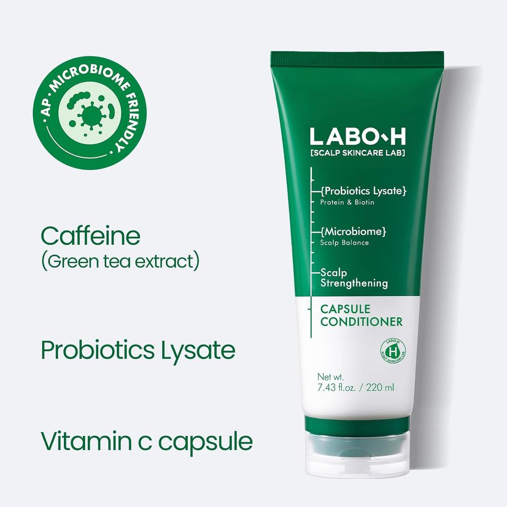 LABO-H Veganes Anti-Haarausfall-Shampoo (8 opt,) – Milde Säure zur Kopfhautstärkung, Haarverdickung, Biotin & Ceramid zur Vorbeugung von Haarausfall, Koreanisch