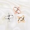 3pcs Fashion Cross Scarf Clip X Shape Metal Brooches For Women Hollow Bow Scarves Buckle Holder Shawls Jewelry Clothing Accessor