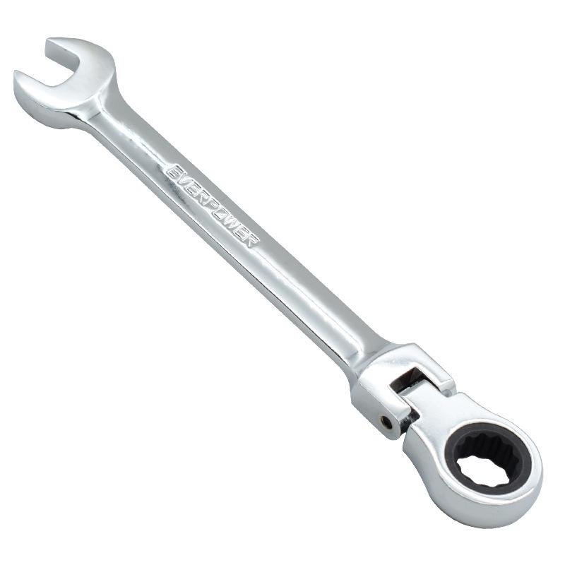 Aiweiboer 351808 Mirror Ratchet Wrench, 72-Tooth, Anti-corrosion, Rust-proof, Dual-use, Plum Blossom Quick Release. 8mm