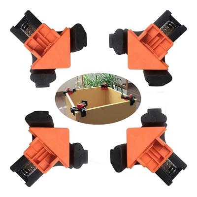 Grampos de ângulo de 90 graus, grampos de canto para marcenaria, fixador de grampo de ângulo reto, conjunto de 4 ferramentas de grampo