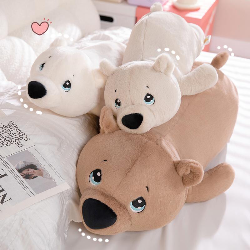 Cute polar bear doll sleeping pillow plush doll cute cute bear toy birthday gift doll