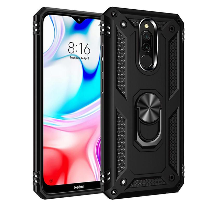 Luxury Armor Shockproof Phone Case for iPhone Samsung Huawei Honor Xiaomi Full Cover Car Magnetic Ring Bumper Back Shell