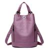 Durable Fashion Women Pu Leather Black Bagpack Female Rucksack Shoulder Bag