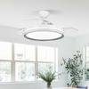 Oeny 42-inch White Dimmable LED Ceiling Fan with Remote
