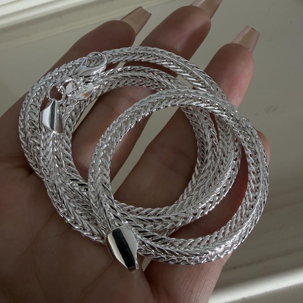 S925 Sterling Silver Necklaces For Women Simple Minimalist Pendant Necklaces Simple 50 60 CM Chain Necklace Birthday Gift
