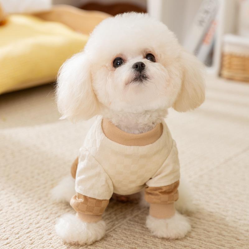 Dog Clothes Autumn and Winter Warm Bear Thickened Baseball Clothing Teddy Yorkshire Small Dog Pet Clothing