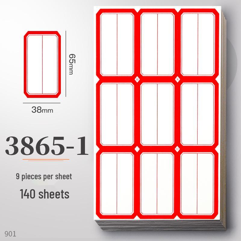 Waterproof Self-Adhesive Name Stickers for Books, Keys, and Notes