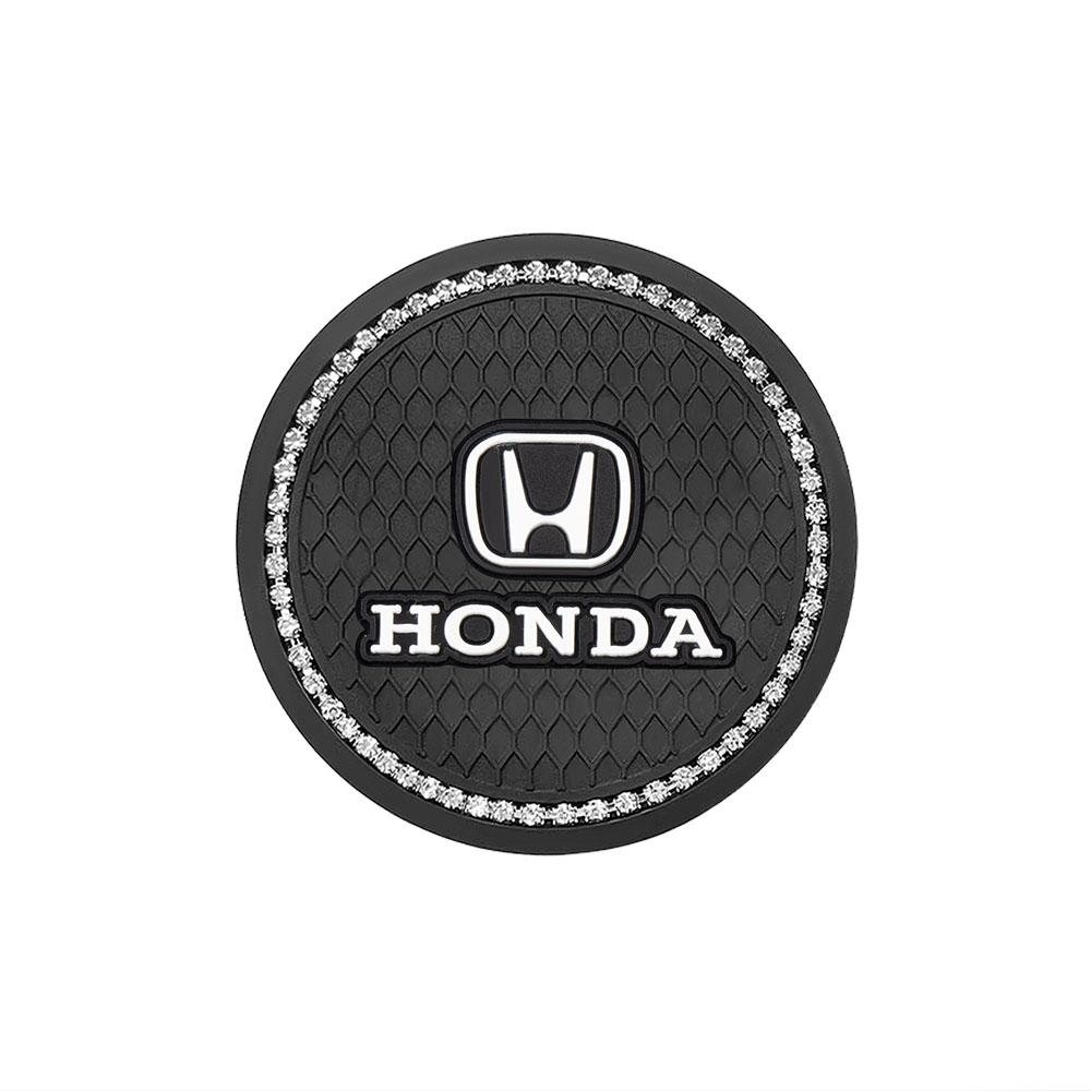 

1/2Pcs Diamond Rubber Non-slip Mat Water Cup Slot Pad Car Coaster For Honda Civic 10th 11th Gen Hrv Jazz City Fit Accord Odyssey