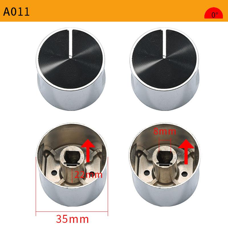2 pezzi 8mm Lega di alta qualità Materiale Interruttori Rotativi Manopola Rotonda Fornello a Gas Bruciatore Forno Parti per Cucina Maniglie Per Fornello a Gas