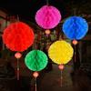 10PCS Jagged Edges Honeycomb Lantern Waterproof Spring Festival Pendant Paper Lantern Ball  Tree