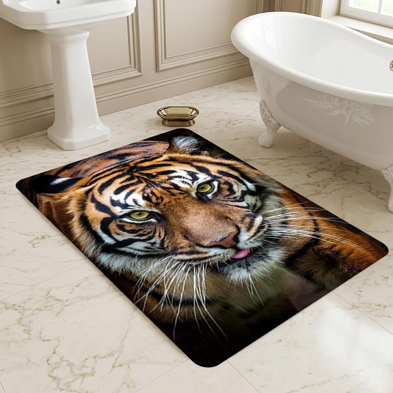 Tiger Closeup Living Room Nonslip Area Rug Soft Carpet For Bedroom Game Playroom Sofa Office Home Decor Doormat Christmas Gift C926514