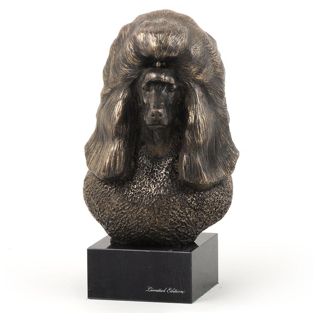 Pudl - Socha psa, busta na kamenném podstavci, plastika, trofej pro výstavu psů od značky Art-Dog