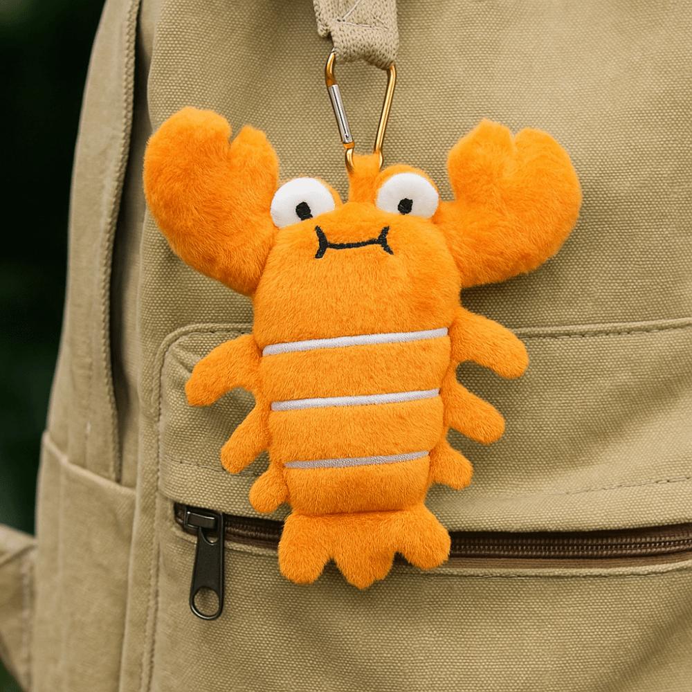 Lobster Plush Doll Keychain Fluffy Animal Bag Pendant Cute Ocean Animal Coin Purse  Birthday Gift