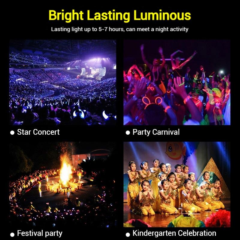 1 peça LED RGB Suprimentos para Festa Brilho em Massa Bastões de Brilho Coloridos Bastão de Espuma Bastão de Demonstração Luminoso Suporte para Caçadores de Demonstração Adereços para Festa de Concerto