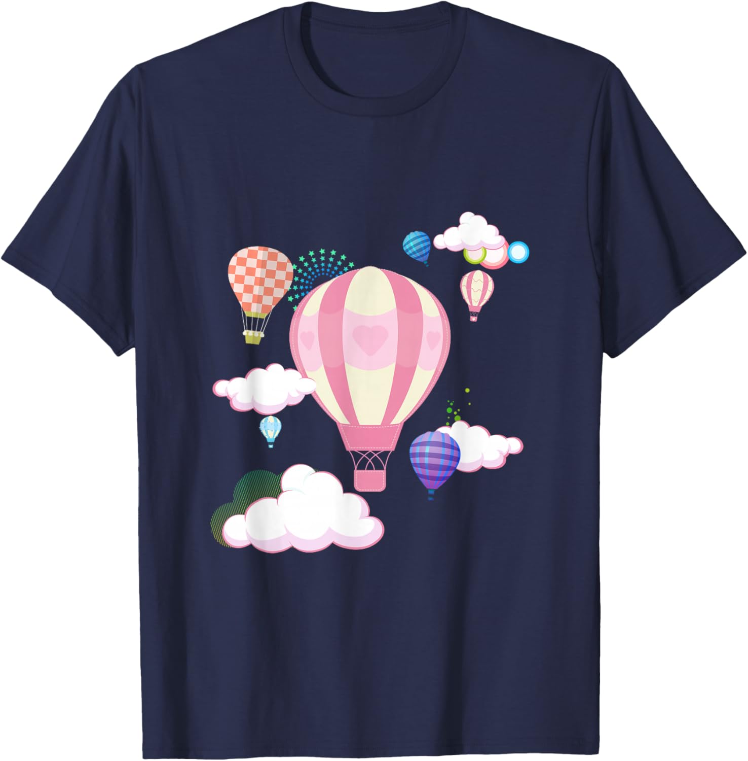 Hot Air Balloons The Sky is The Limit Creative Gift T-Shirt Unisex T-Shirt XXXXL