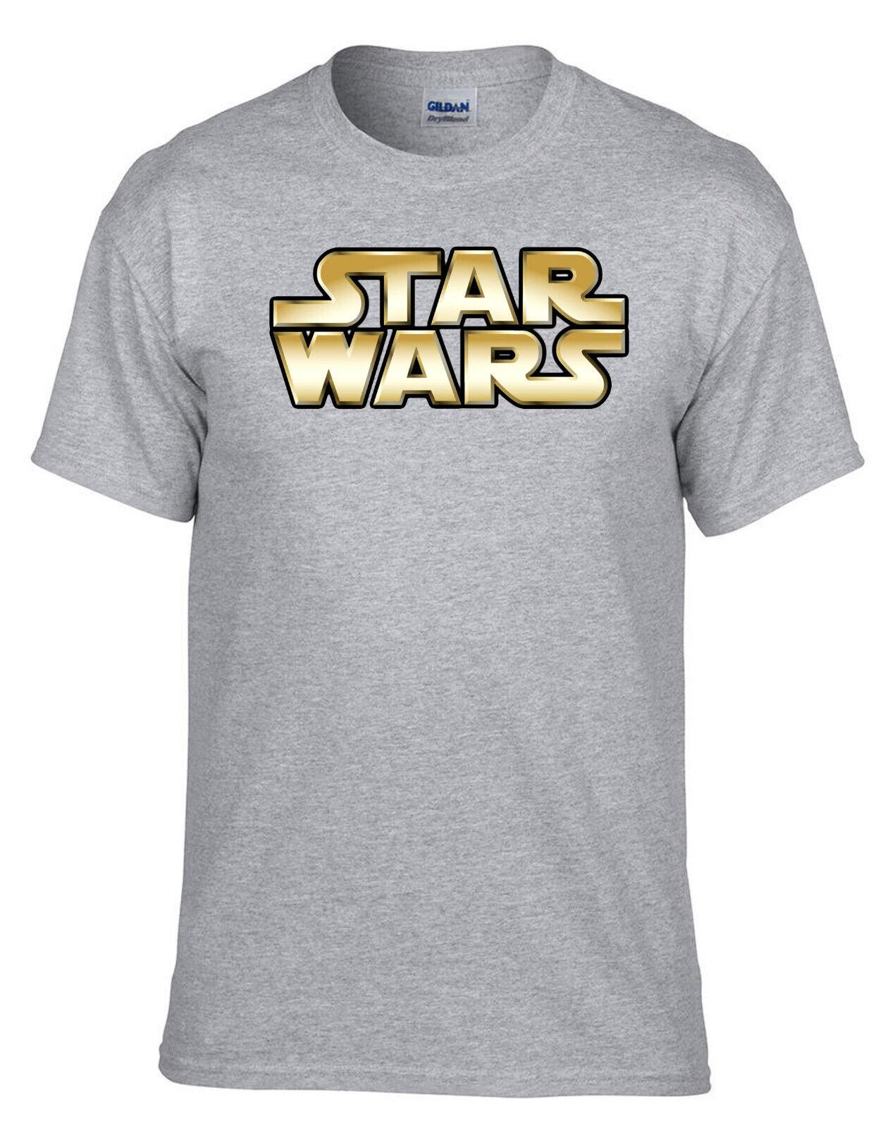 26 Star Wars Logo Grey T-Shirt -062_Grey- Unisex T-Shirt M