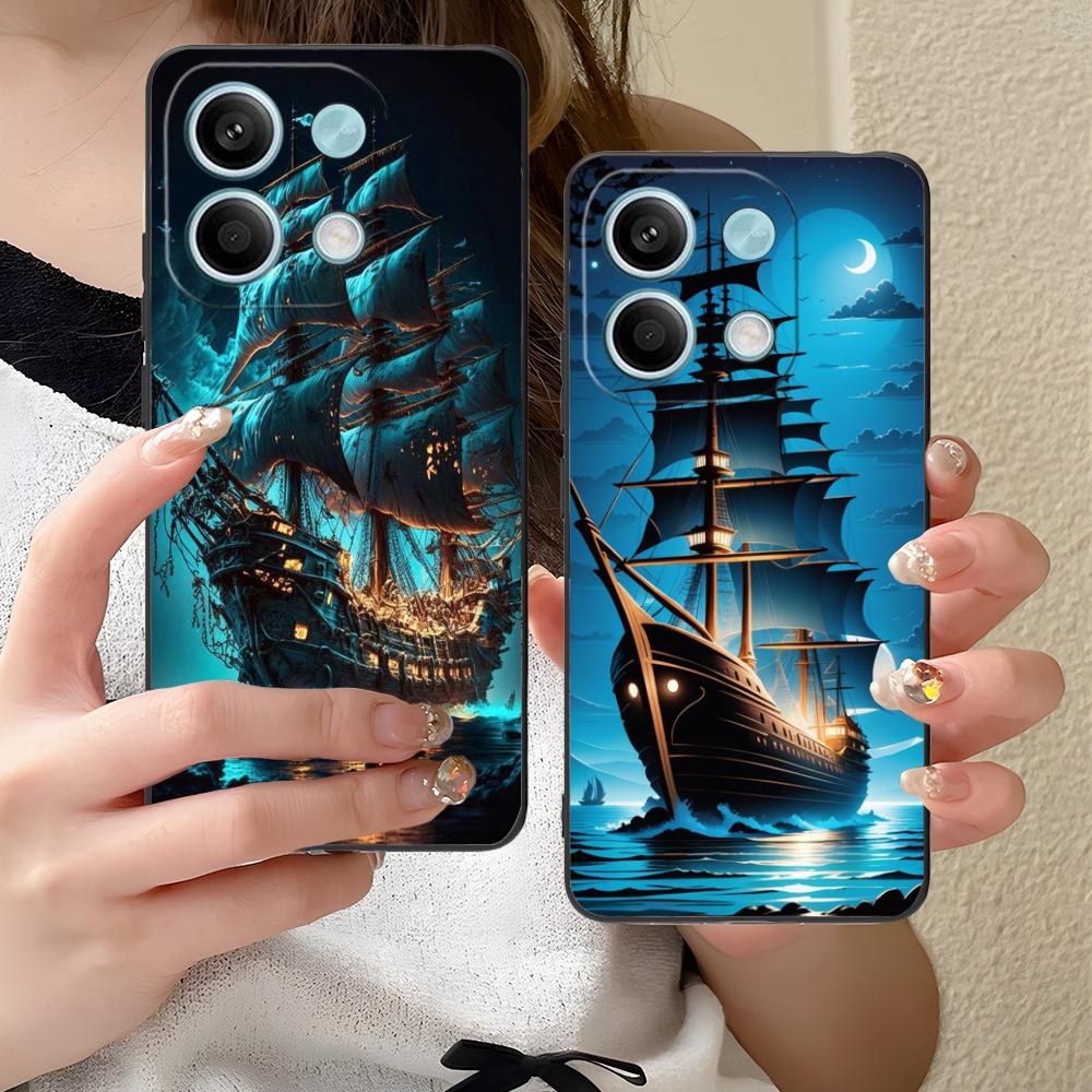 Pirate Corsair Mobile Phone Case for Xiaomi Redmi 15 14 13 12 A5 3 2 1 C Plus 4G 5G Colorful Printing Cover Pretty Luxury Cover