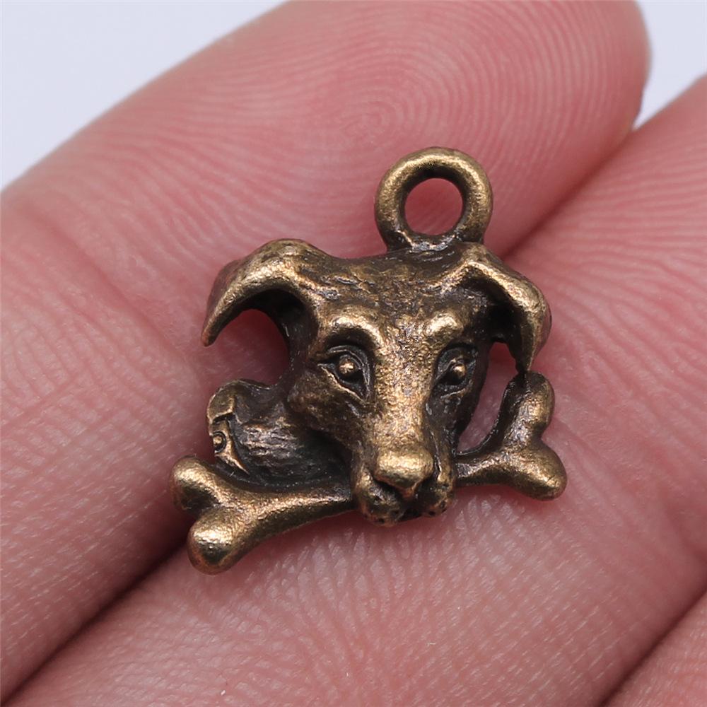 20pcs Charms Bone Dog House Charms Pendants Making DIY Handmade Tibetan Bronze Silver Color Jewelry