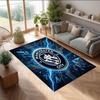 Manchester City Printed Flannel Area Rug Non Slip Soft Polyester Floor Carpet Indoor Decor Mat for Bedroom Living Room Sofa