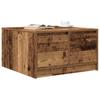Coffee Table with Drawers Rustic Wood Look 70.5 x 70 x 40 cm