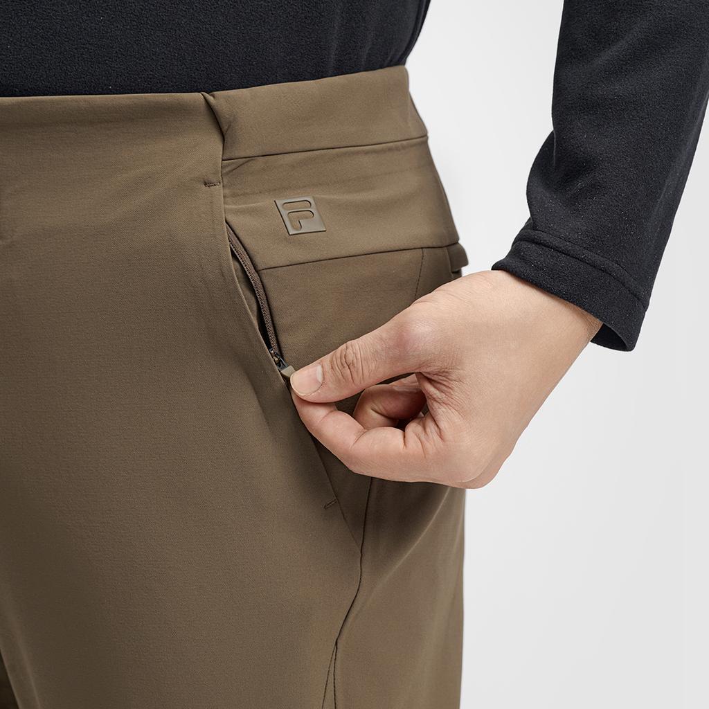 Fila Fleece Lined Classic Simple Fashion Sports Golf Versatile Woven Casual Pants Men Bottoms Caramel A11M615810FBN