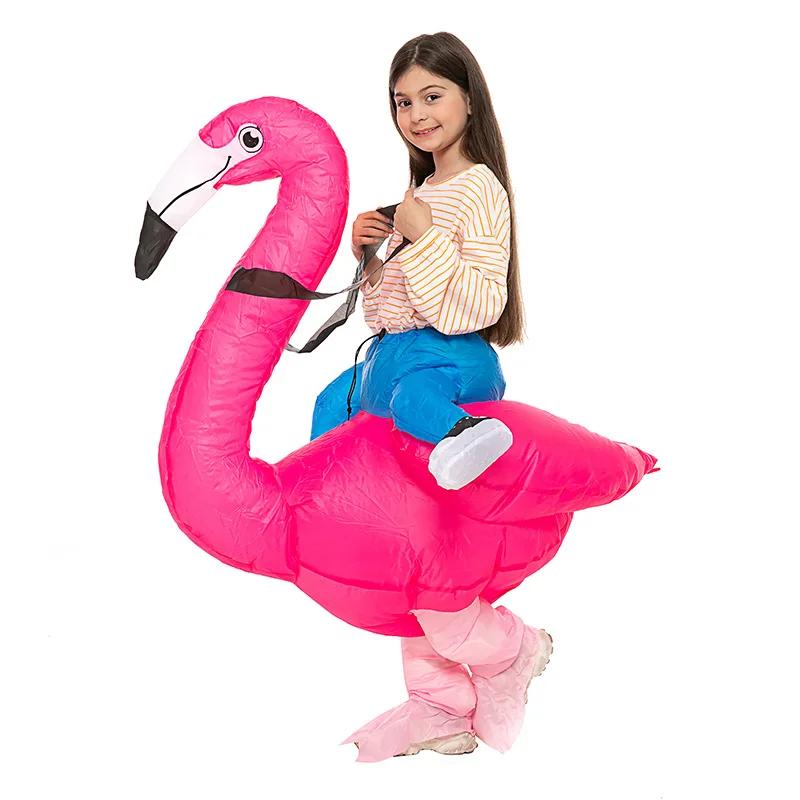 Heiße Jungen Mädchen Flamingo Dinosaurier aufblasbares Kostüm Lustiger Anzug Halloween Weihnachten Purim Anime Party Cosplay Kostüme