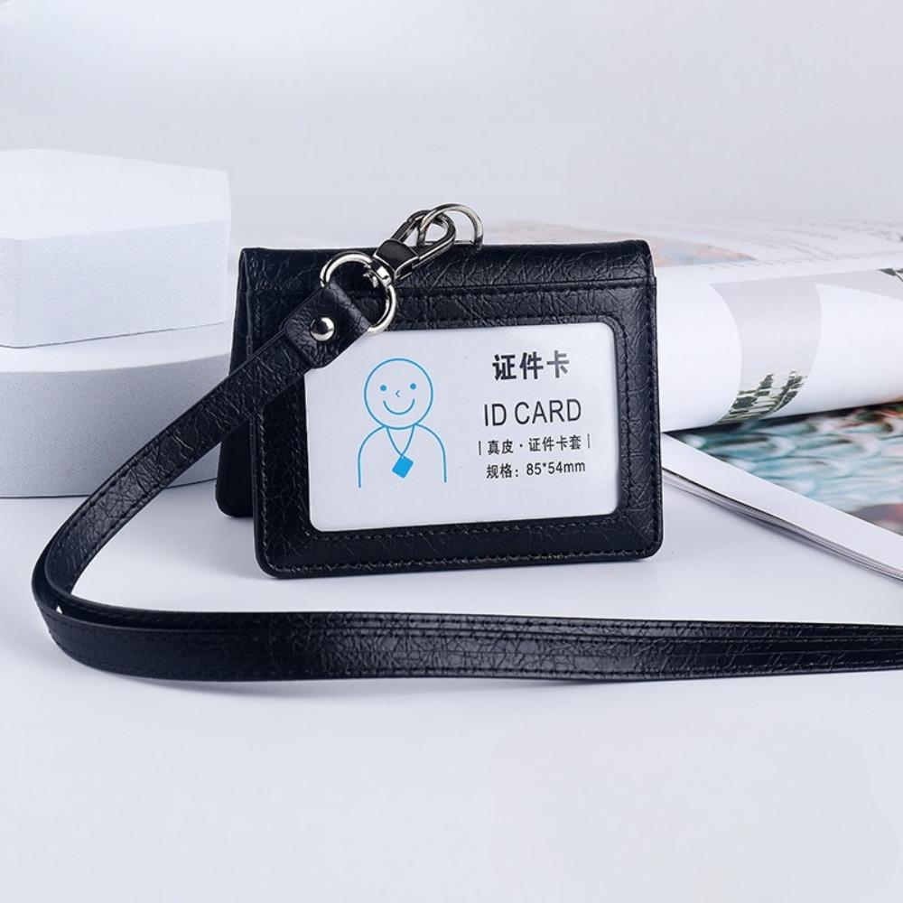 

Вертикальний тримач для ідентифікаційних тегів, шкіряна PU, магнітна фліп-сумка для картки Black Horizontal