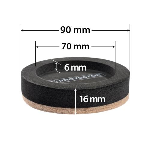 X-PROTECTOR 8-Piece 9cm Felt Furniture Sliders for Hardwood Floors - Uniquely Designed Furniture Sliders - Heavy-Duty Furniture Movers for Hard Surfac