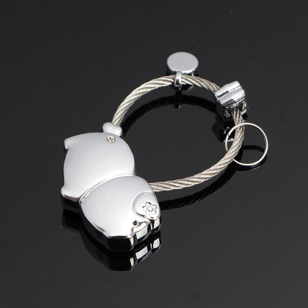 Lovely Pig Keychain Metal Car Key Holder