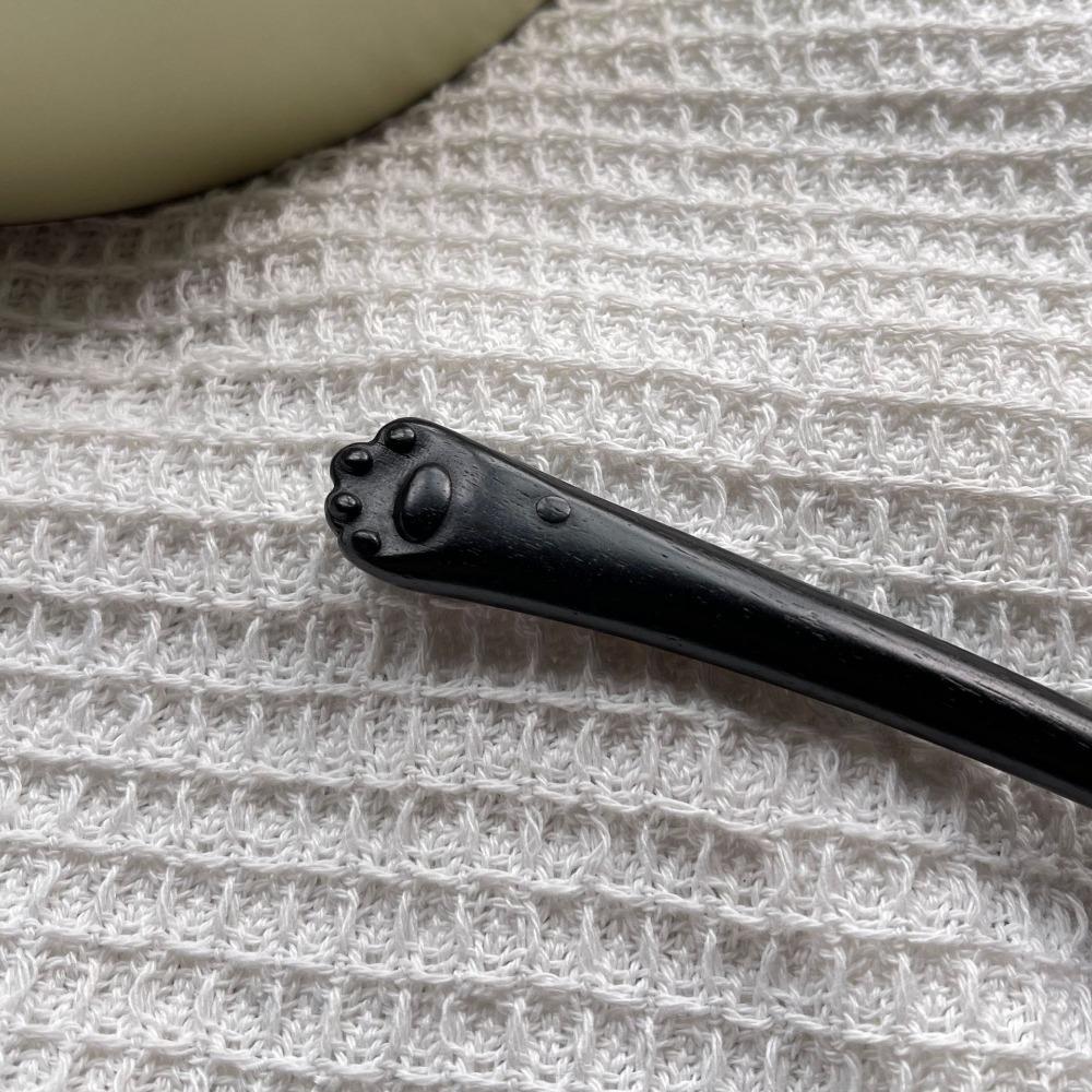 Katzenpfote Holz Haarnadel Kopfschmuck Ebenholz Kätzchen Haarstab Hanfu Accessoire