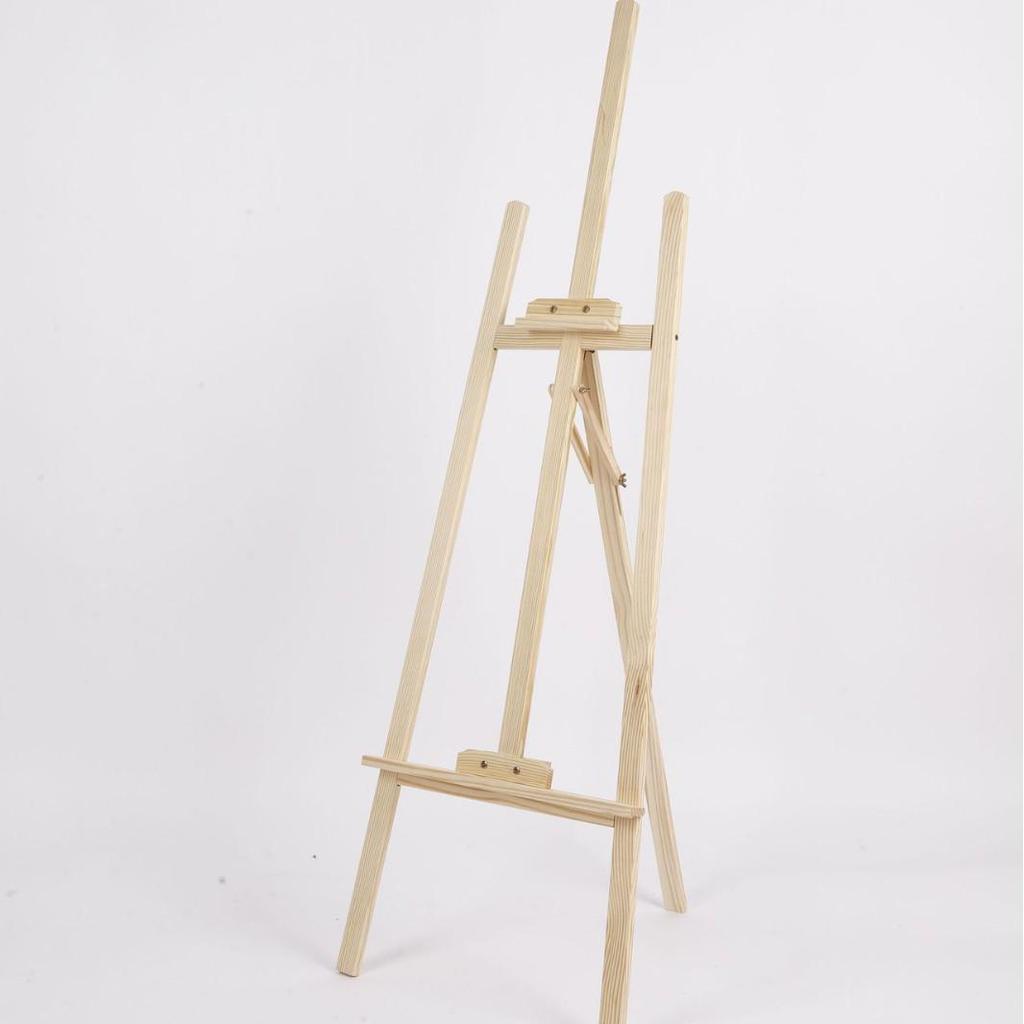 Adjustable Solid Pine Wood Easel for Art Students - Wedding Welcome Sign, Sketch & Oil Painting Display Stand.