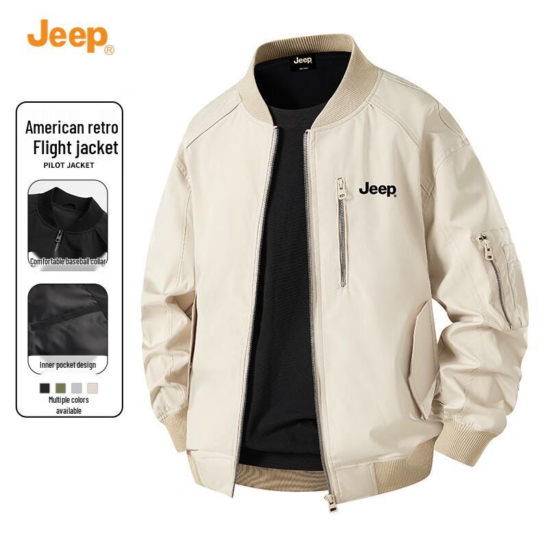 

Jeep Мужская повседневная ветрозащитная куртка-бомбер L