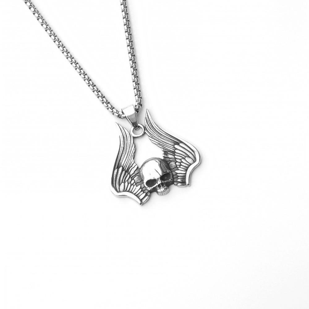 Vintage Viking Iron Triangle Shield Titanium Steel Pendant Necklace for Men