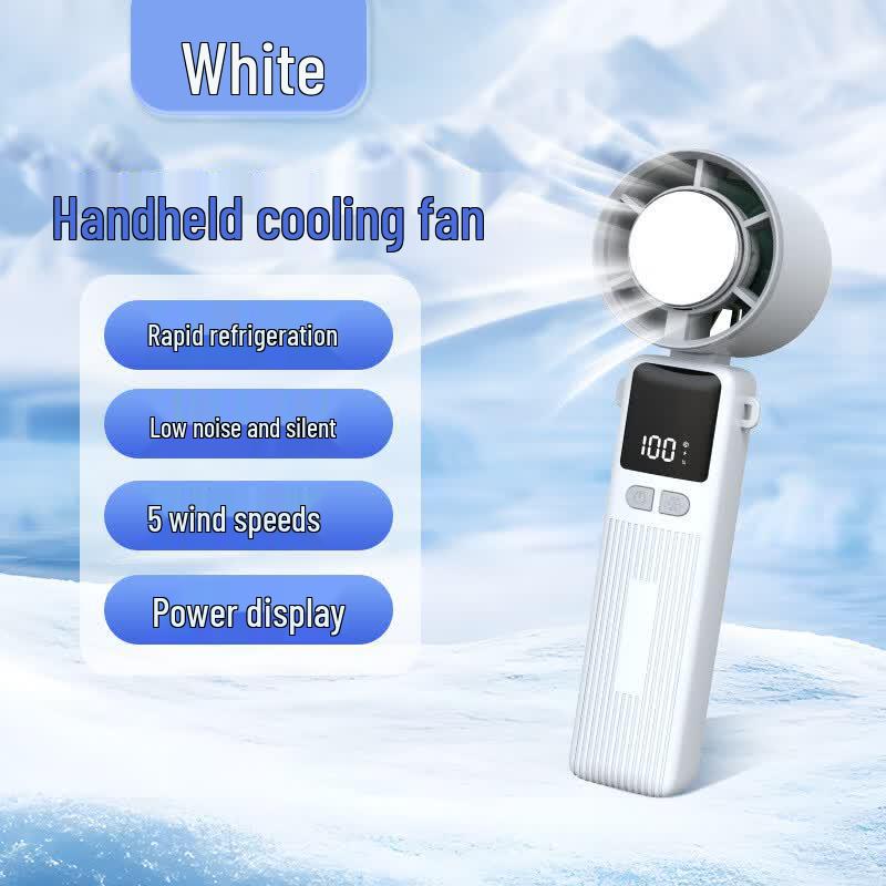 TAIGEXIN Portable 5-Blade Handheld & Desk Fan with Ice Compress