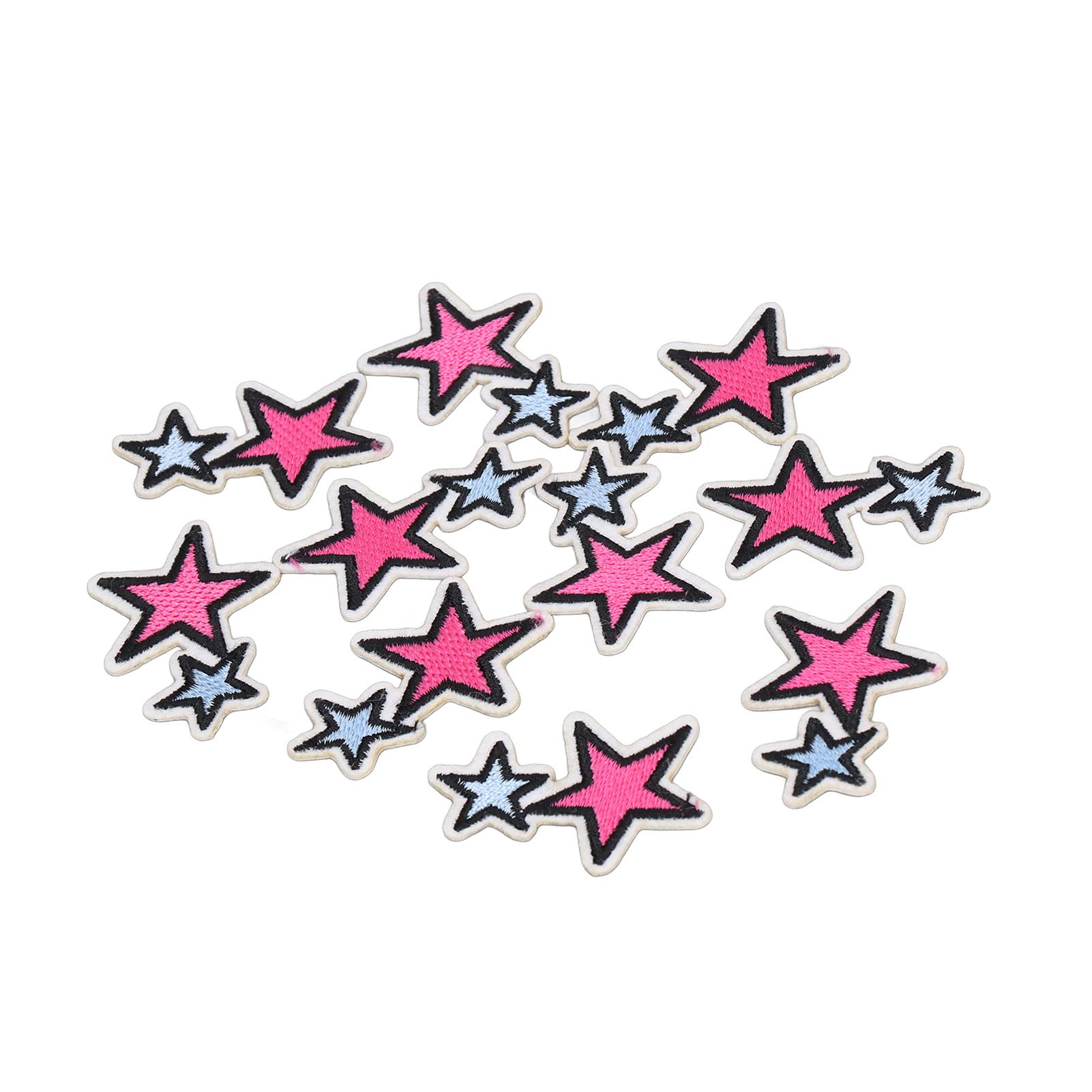 

10Pcs Embroidered Patches Star Shape Covering Breakages Stains Iron On Patches for DIY Clothing