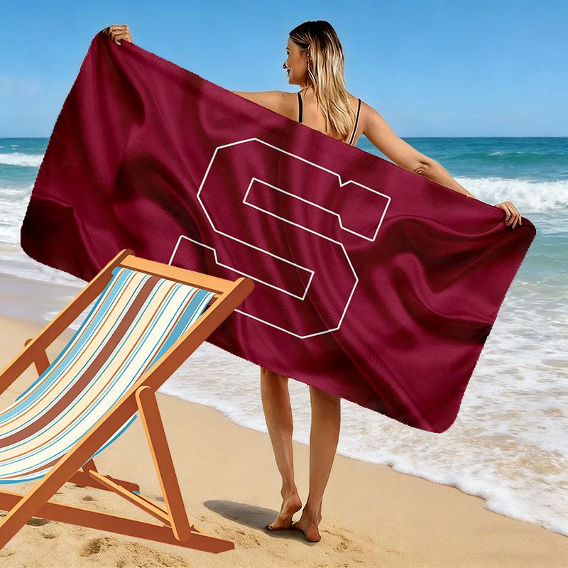 Iron Sparta Print Beach Towel, Large Soft Quick Dry Towel for Beach Camping Swimming