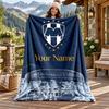 Club De Futboll Monterrey ICON Custom Name Flannel Blanket Personalized Soft Warm Plush Throw Blanket Customized Gift for Family Friends