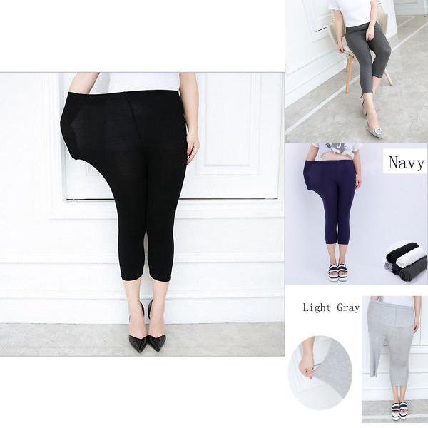 Damen Sommer Cropped Hosen Mit Elastischem Bund Aus Bequemem Modalstoff Für Vielseitigen Tragekomfort
