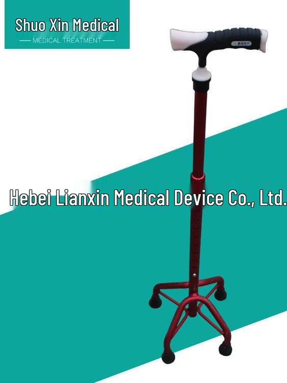 Adjustable Quad Cane Crutches - Aluminum Alloy, Multiple Styles for Elderly