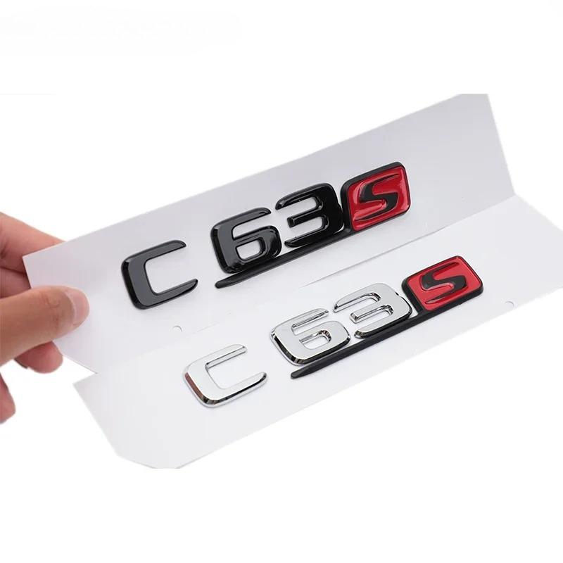 1Pc Car Tuning C Class W204 W205 C63 C63S Letter Logo 3D ABS Sticker Car Rear Trunk Emblem Nameplate Decals
