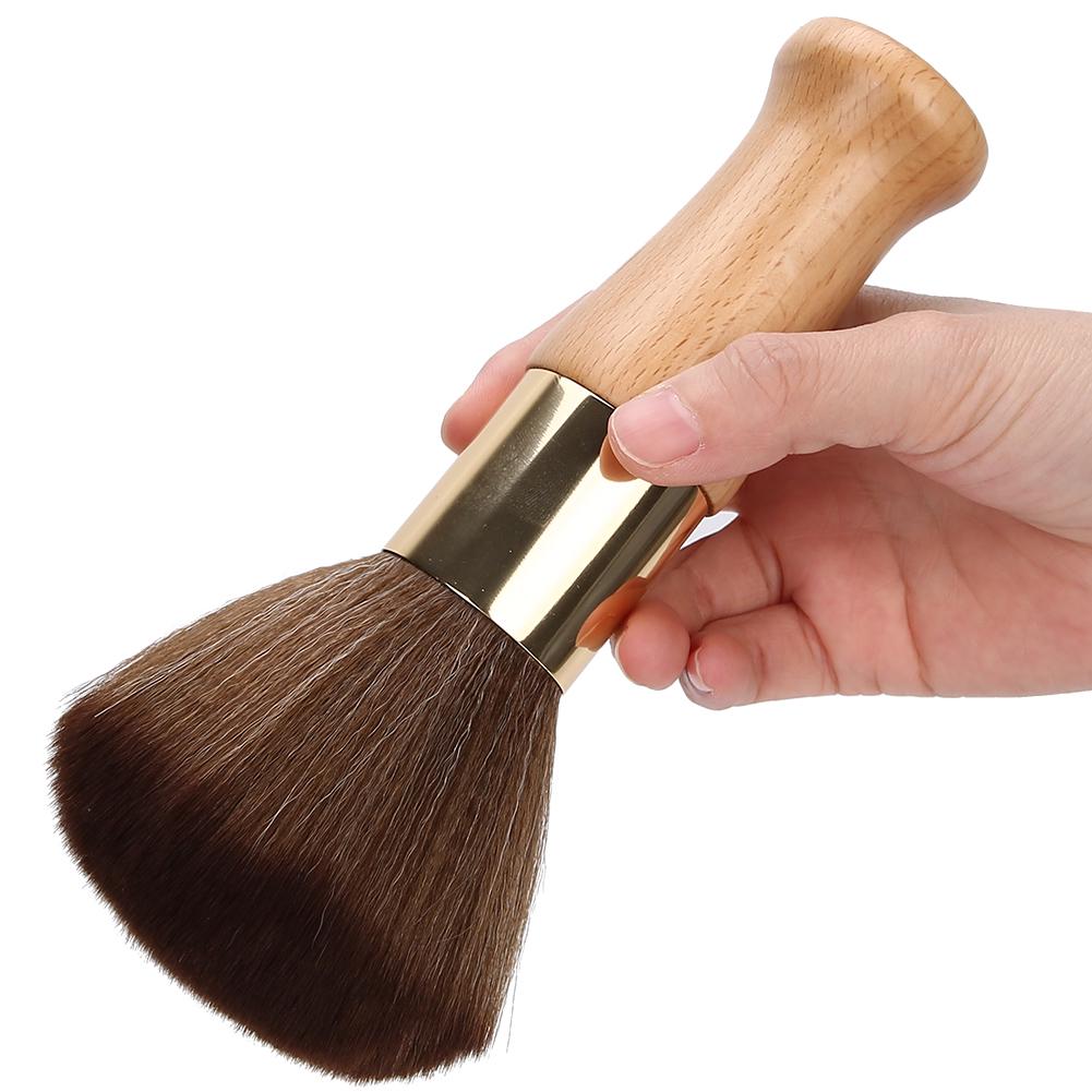 Neck Duster Brush Cleaning Hair Shaving Brushes Styling Salon Tool with Wooden Handle