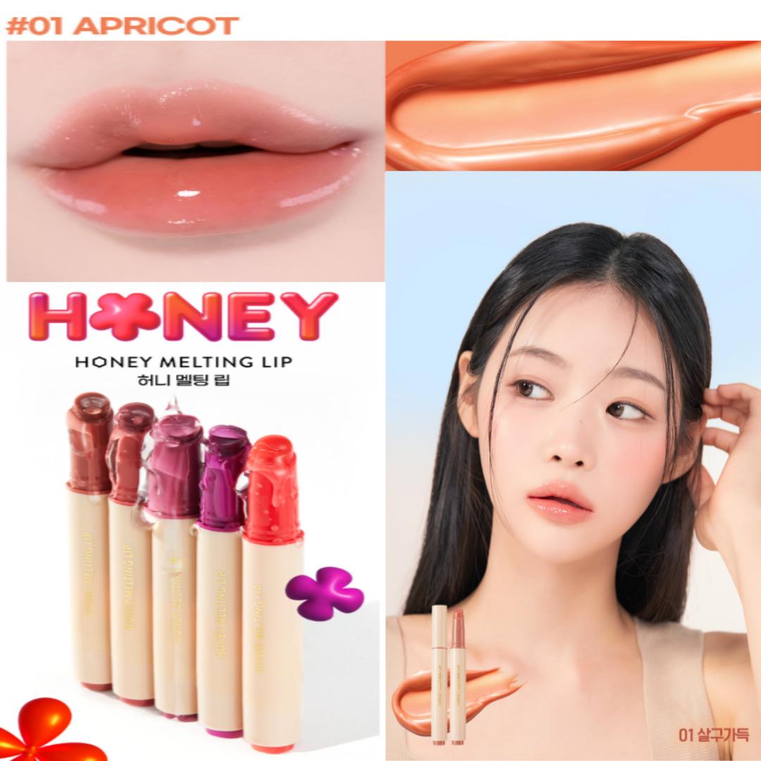 Nature Republic МЕДОВЫЕ ТАЮЩИЕ ГУБЫ НОВЫЙ ЦВЕТ 2,7 г | глянцевый цветной блеск, тающий бальзам, губа, макияж, корейский тающий бальзам для губ