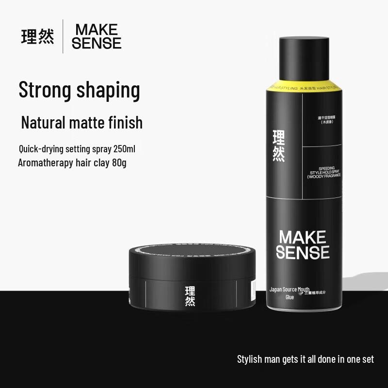 

Liran Men s Styling Spray & Hair Clay Set