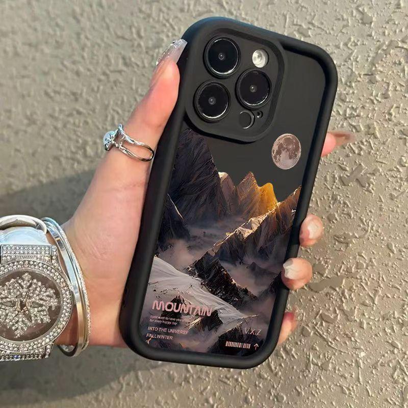 

Ash Orange Mountain Peak Soft iPhone Case for 16 Pro/14/13/12, SE, XR, XS Max, 7/8 Plus 11 Pro